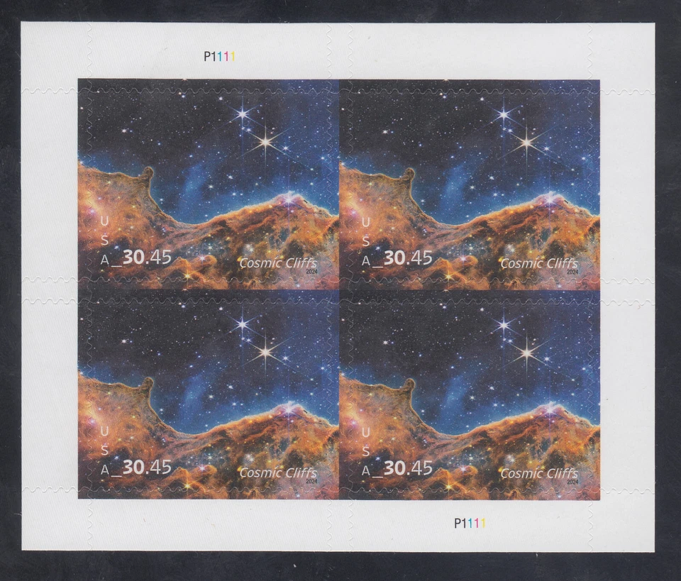 US Stamp #5828 2024 $30.45 Express Mail VF NH Souvenir Sheet of 4 - Image 1 of 1
