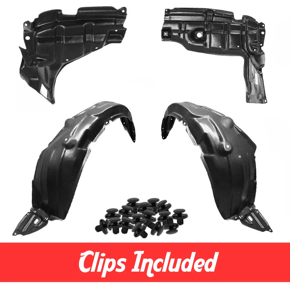 Front Fender Liner & Undercover Set w/ Clips For 2007-2010 Yaris Hatchback Foto 1 de 4