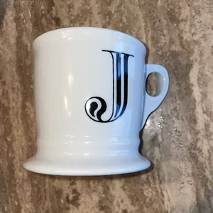 Monogram J Piedistallo Iniziale Tazza Caffè Tazza Tè Cina Nero Corvo Sul Fondo - Foto 1 di 7