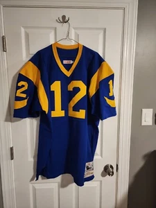 100% Authentic Mitchell & Ness Joe Namath 1977 Los Angeles Rams Jersey Sz 54 - Picture 1 of 6