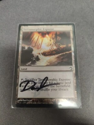 1x Signed Foil Terramorphic Expanse Magic The Gathering Land - Image 1 of 2