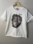 White Wolf T Shirt Oklahoma Mens Large Stains Vintage Fruit Of The Loom