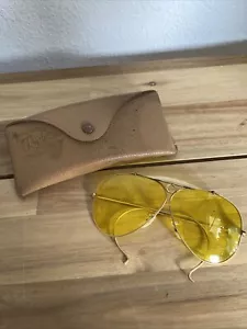 Vintage B&L RAY-BAN USA 1/10 12K GF KALICHROME SHOOTER Aviator Sunglasses W/Case - Picture 1 of 7