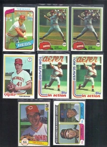 Lote de 8 Tom Seaver 1974-1982 en muy buen estado/ex-nuevo con montaje - Imagen 1 de 1