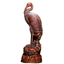 chinese wood carving antique wooden carved crane statues indoor home decor Heron