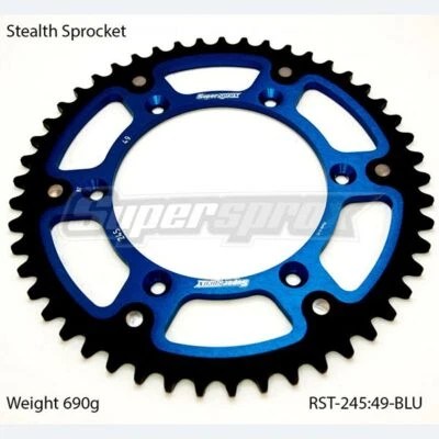 Superprox Stealth Blue Sprocket 520 49 Teeth Yamaha YZ 125 2002-2004 - Imagem 1 de 4