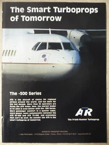 5/1999 PUB ATR AVIONS DE TRANSPORT REGIONAL ATR 72-500 ATR 42-500 ORIGINAL AD - Imagen 1 de 1