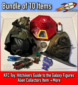 Bundle of 10 Items: Hitchhikers Guide to the Galaxy, Alien Collectable, KFC Toy - Picture 1 of 22