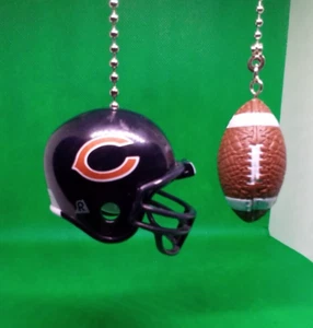 CHICAGO BEARS HELMET AND FOOTBALL CEILING FAN PULL CHAIN SET - Picture 1 of 3