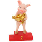 Pig Statue Cute Funny Tabletop Art Resin Pig Figurine Decoration For Home NDE