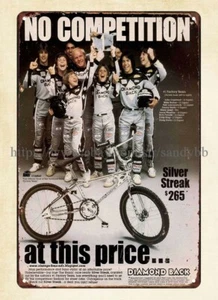 1982 Diamond Back Silver Streak bike bicycle metal tin sign garage bars bedroom - Picture 1 of 4