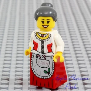 NEW Lego Christmas MRS CLAUS MINIFIG - Christmas Wife Mrs Santa Claus Gray Hair - Picture 1 of 3