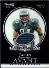 Jason Avant JSY Card 2006 Bowman Sterling Black Refractors #JA2 