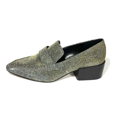 Nuevos Mocasines Vince Camuto Adealia Tacón Bloque Punta Corta Peltre Metálico Talla 7.5M Foto 1 de 4