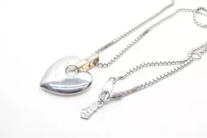 Clogau Silver & Rose Gold Cariad Heart Diamond Pendant 22" Chain - Picture 1 of 8