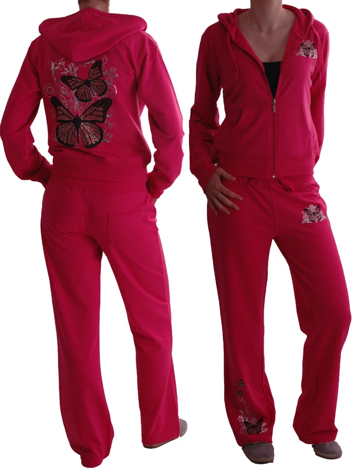 Womens Butterfly Hooded Hoodie Casual Long Sleeve Sweatshirt Zipper Tracksuit - Image 1 of 1