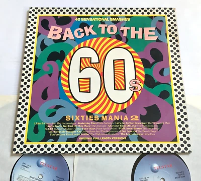 Back To The 60s - Sixties Mania 2 Vinyl 2LP Compilation 1988 - Image 1 of 4