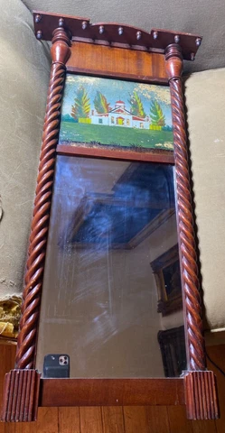 Antique Mirror With Reverse Oil Artwork - 16.5" W x 32.75" L x 3.0" D Cover