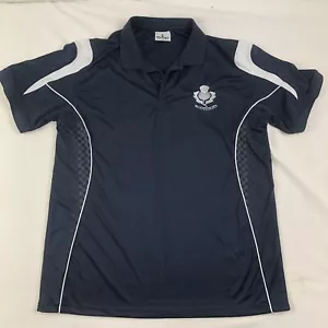 Rugby Nations Scotland Polo Shirt Mens Size XXL Navy Blue White - Picture 1 of 9