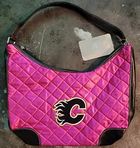 Calgary Flames Quilted Clutch Womens Bags Breast Cancer Pink Canada Canadian NHL - Picture 1 of 13