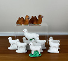 Vintage Chalkware Christmas Nativity Sheep and Camels  ~ Set of 11