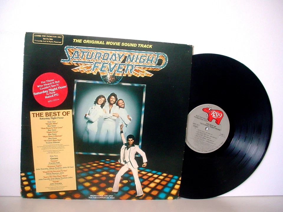 THE BEST OF SATURDAY NIGHT FEVER & GREASE PROMO LP 1978 (RSO RPO 1011) Bee Gees - Image 1 of 4