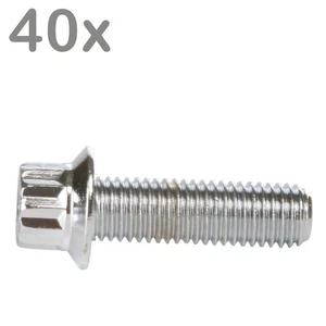 40  Felgenschrauben M7x24 Stahl verchromt für BBS Rial Schmidt O.Z. Dynatech Car - Bild 1 von 5