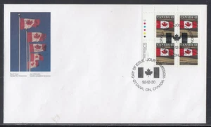 Canada Scott  1359 UL Pl FDC - 1992 Flag Over � Series - Picture 1 of 1