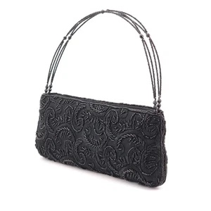 Bolso de Mano Formal Bordado Formal Cóctel Noche COSAS RECORDADAS Negro De Colección - Imagen 1 de 22
