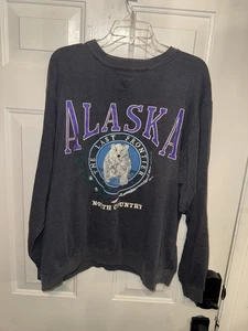 Oso polar de conservación de Alaska Galt Sand años 80 cuello redondo para hombre L (WTF44) - Imagen 1 de 5