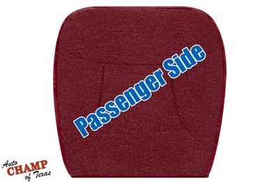 92-93 Ford F-150 F-250 F350 XLT-Passenger Side Bottom Cloth Seat Cover Red 50/50 - Image 1 of 4