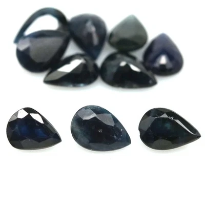 6,93 карата Мадагаскарская груша синий сапфир с подогревом 10 шт. - Изображение 1 из 4