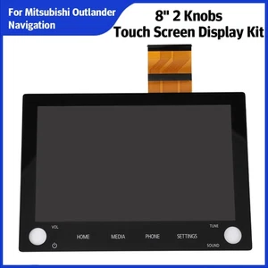 8" LCD Monitor Display Touch Screen For Mitsubishi Outlander 2 Knobs Replacement - Picture 1 of 11