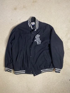 Chicago White Sox Varsity Jacket Size 5XL G-iii Used Wool Black MLB - Picture 1 of 15