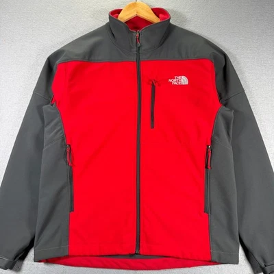 Мужская куртка The North Face Apex Цвет красный Серый Мягкая подкладка Логотип на молнии TNF Для улицы - Изображение 1 из 4