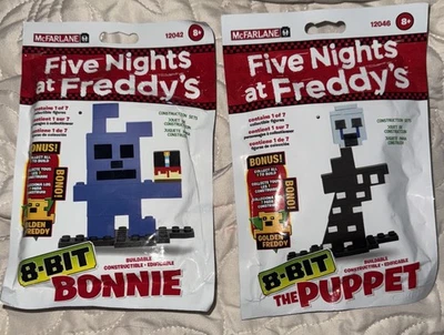 McFarlane Toy Five Nights at Freddy’s (The Puppet, Bonnie) 8-BIT Figures SEALED - Image 1 of 2