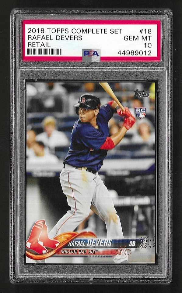 Conjunto completo 2018 Topps #18 Rafael Devers RC novato PSA 10 - Imagem 1 de 1