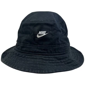 Nike Bucket Hat Small Kid's Black Cotton Summer Kids Bucket Hat - Picture 1 of 8