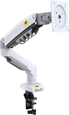 Supporto Da Scrivania Con Molla a Gas per Schermi LCD 17″-30″, Bianco, VESA 75 M - Immagine 1 di 4