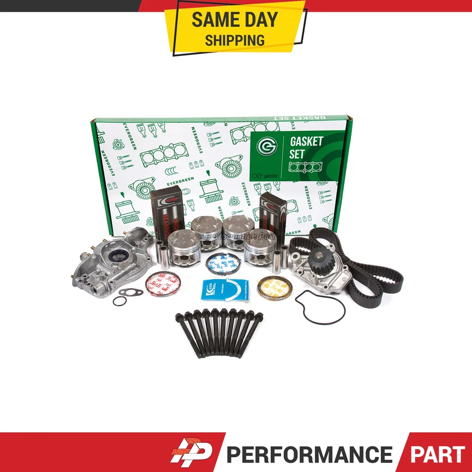 Kit de reconstrucción de motor de revisión para 88-95 Honda Civic Delsol CRX D15B1 D15B2 D15B7 Foto 1 de 4