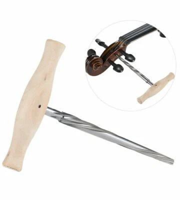 ALESATORE VIOLINO 4/4 PIROLI 1:30 ACCIAIO CONICO LAME SPIRALE MANICO LEGNO - Immagine 1 di 4