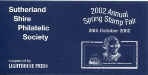 2002 Sutherland Shire Philatelic Society - Stamp booklet Annual Spring Fair 191 - Picture 1 of 3
