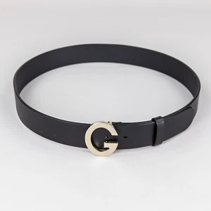 Cintura GUCCI - pelle - nero e oro - Fibbia con G - Made in Italy - 105 cm - Foto 1 di 9