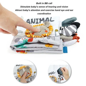 Baby Cloth Books Chewable 3D Educational Early Learning Soft Baby Animal Cloth - Picture 1 of 12
