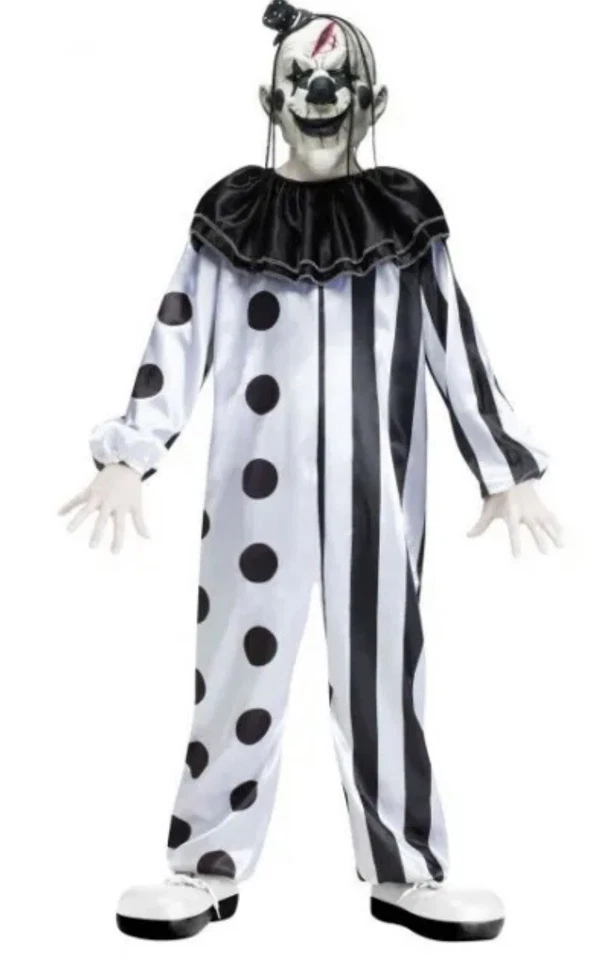 Brand New Horror Crazy Killer Clown Boys Scary Child Medium Costume - Image 1 of 1