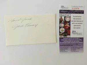 Jack Elway Signed Autographed 3x5 Card JSA Certified Stanford John Elway Father - Picture 1 of 1