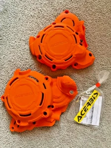 KTM EXC 250 EXC 300 2024 / 2025 ACERBIS X-POWER CLUTCH & IGNITION COVER ORG - Picture 1 of 1