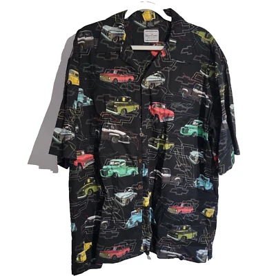 David Carey Shirt 2X Men Button Up Chevy Trucks Short Sleeve Pocket -----3968 - Image 1 of 4