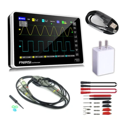FNIRSI 1013D Mini 7inch Touch Panel 2CH Digital Oscilloscope 100MHz 1GSa/s - Image 1 of 4