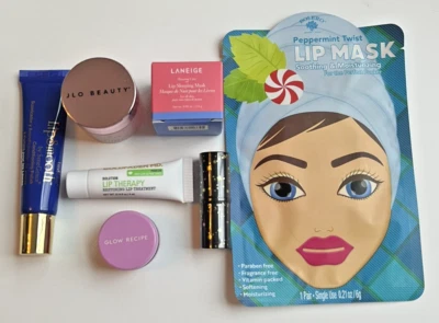 Lote de 7 Mascarillas Labiales Bálsamo Exfoliante Tamaño Completo y Viaje Laneige Brillo Receta Jlo Bolero Foto 1 de 4